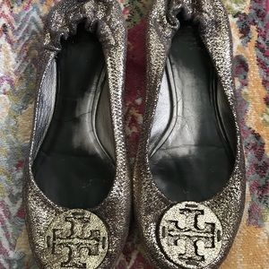 Authentic Tory Burch Women’s Metallic Gold Reva